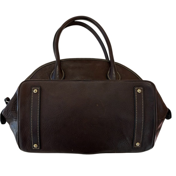Dooney & Bourke Vintage Dark Brown Leather Handbag - Picture 4 of 9